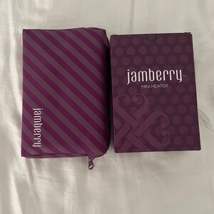 Lot with Jamberry mini heater, application kit, and 12 sets of nail designs